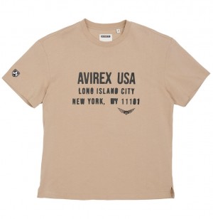 Avirex Aviator Tee Tees Heren Mink | DRLEX-9605
